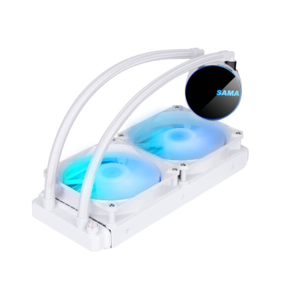 Tản nhiệt nước AIO Sama MW240DW (Màu Trắng, 2 fan)