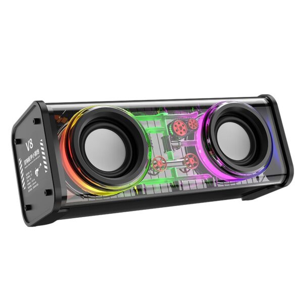 Loa Bluetouth V8 Led RGB - Hình ảnh 2