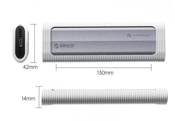 Box NVMe - M2 Sata Thương hiệu Orico AXM2S-G2-V1-GY-PB (2 in1) - Hình ảnh 2