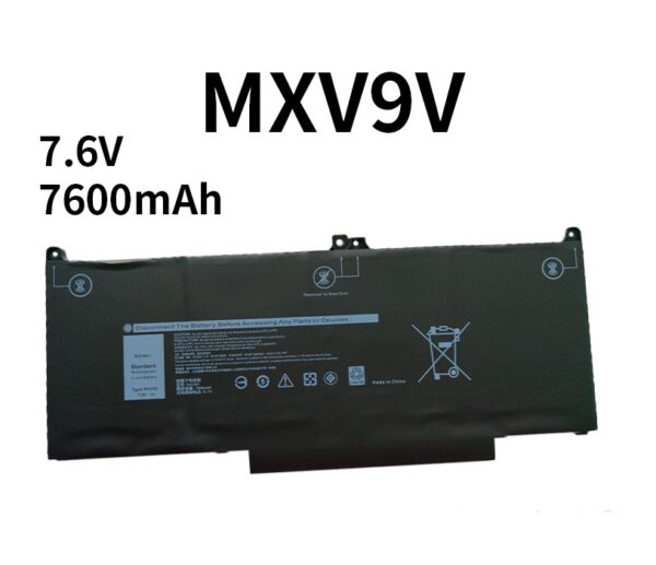 Pin Laptop Dell Latitude 5300, 7300, E5310, E7400, 7400 (7.6V-7600mAH-60Wh) - Hình ảnh 2