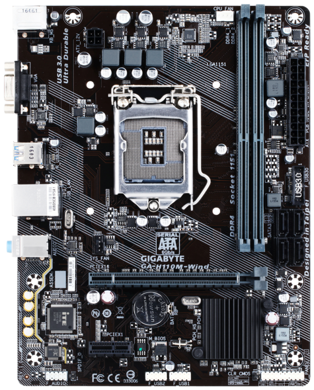 Bo mạch chủ Gigabyte H110M-Wind Rev: 1.0