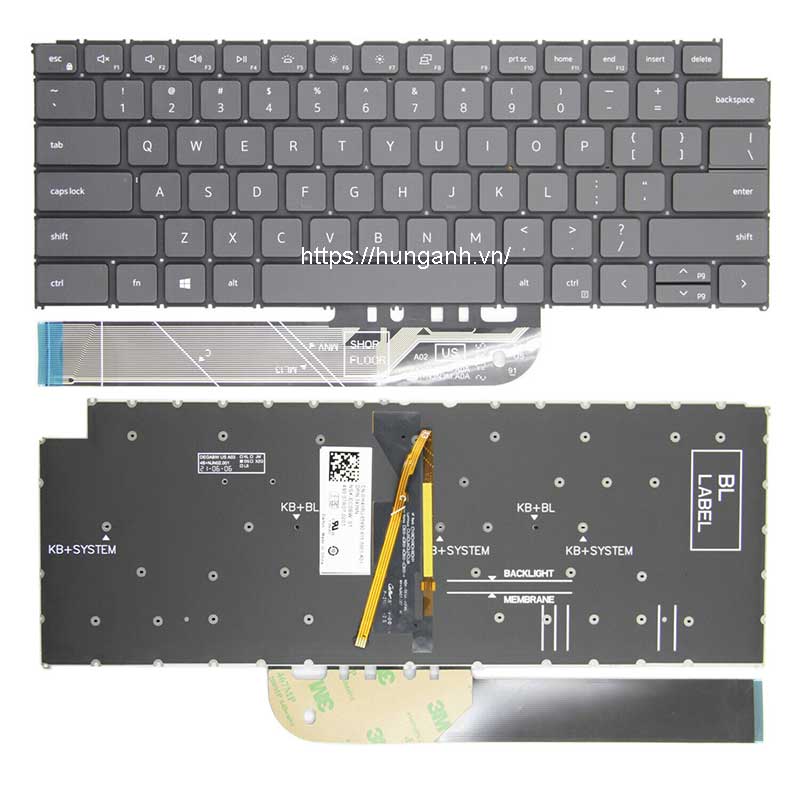Bàn phím Laptop 5410 Xám. Hàng Zin - có Led