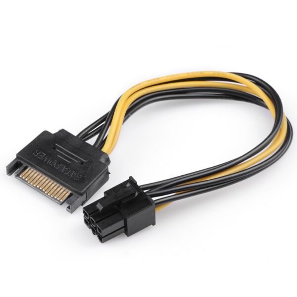 Dây cáp nguồn Sata 15Pin sang 6Pin cho VGA