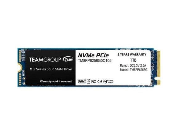 Ổ cứng SSD NVMe 1TB. Hiệu TeamGroup M2.2280 PCI-E Gen 3x4 MP33 1Tb