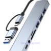 Hub USB 8.1 cổng Type-c, USB . Bộ mở rộng USB 4port, Thẻ nhớ, Type-c, Sound
